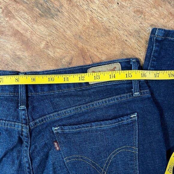 Levis 515 Bootcut Jeans Womens 10 32x32 Flare Mid‎ Rise Dark Wash - Picture 8 of 12